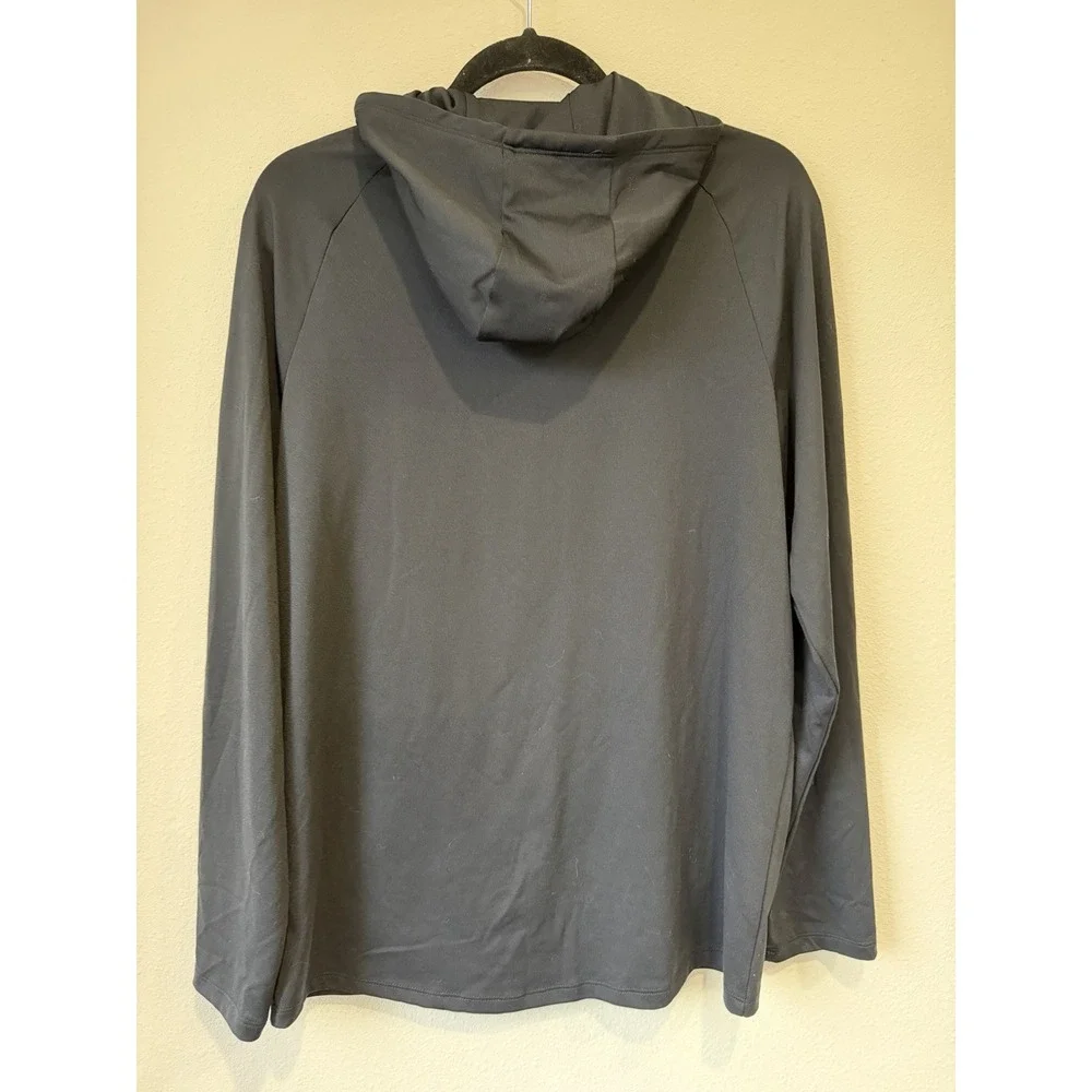 Under‎ Armour Black Loose Heatgear Pullover Hoodie Hand Pockets Size Medium